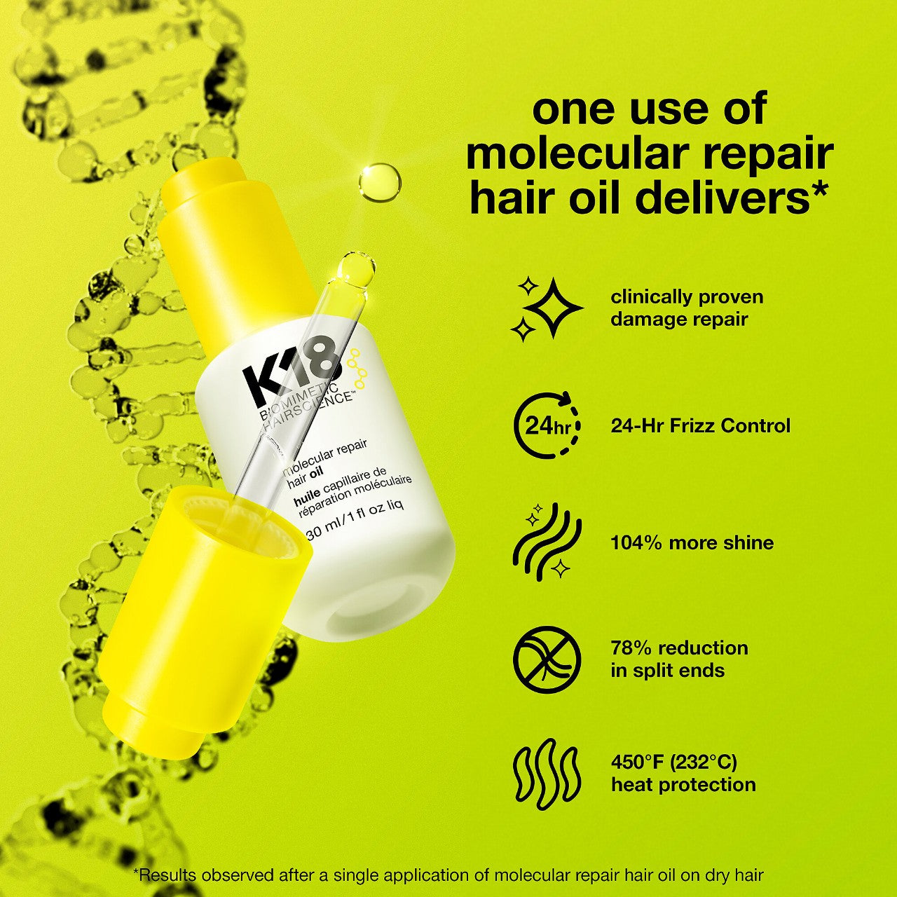 K18 Molecular Repair Hair Oil 1oz / 30ml