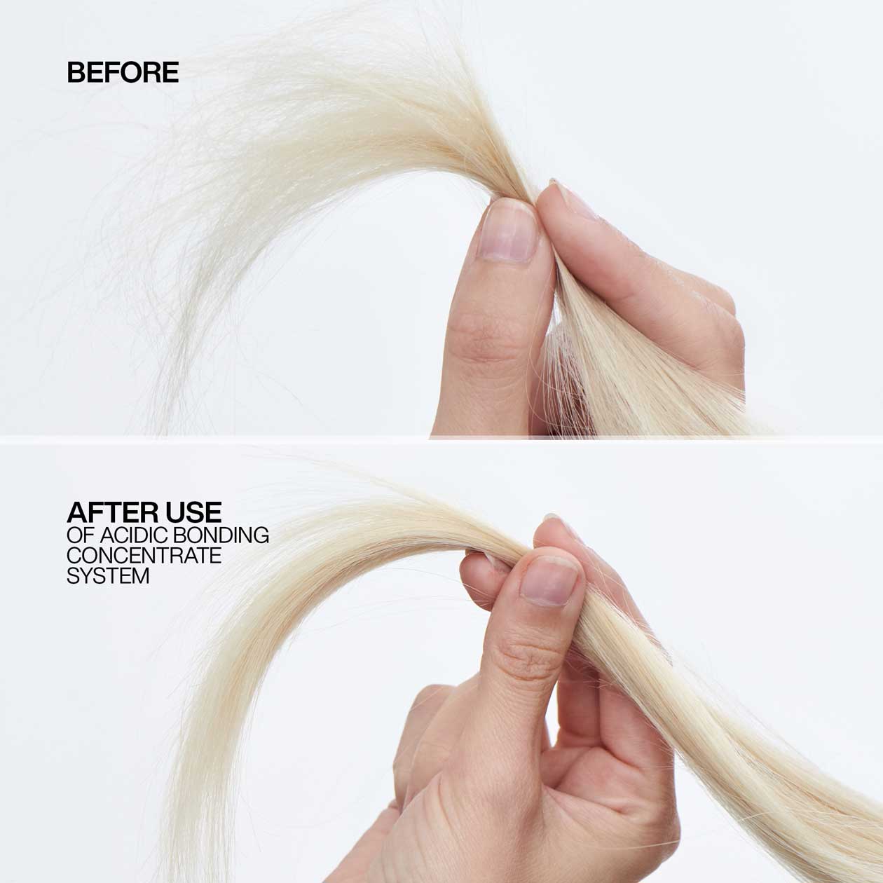 Redken Acidic Bonding Before and After.