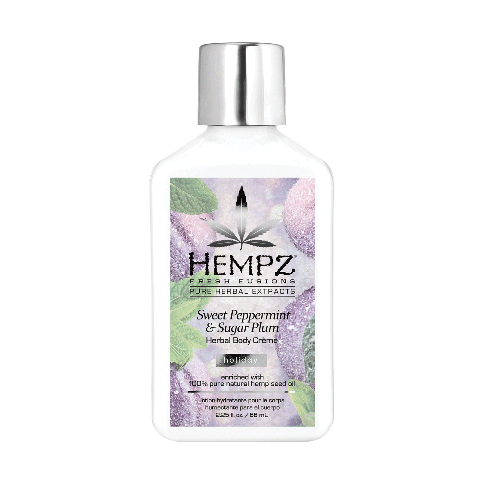 Hempz Sweet Peppermint and Sugar Plum Herbal Body Creme 2.25 oz / 66ml
