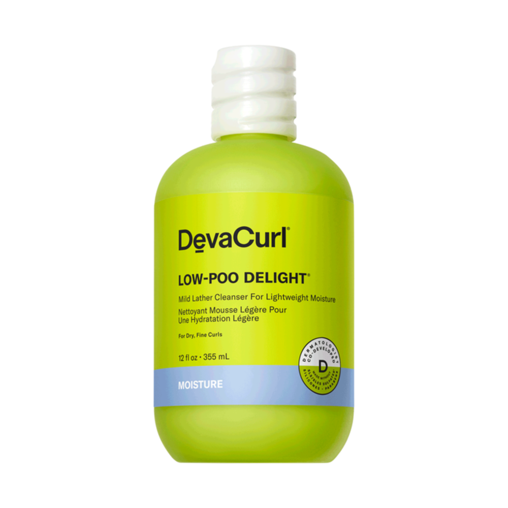 DevaCurl LOW-POO DELIGHT Mild Lather Cleanser for Lightweight Moisture 12oz / 355ml