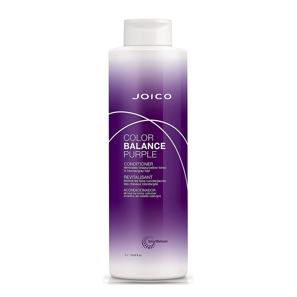 Joico Color Balance Purple & Conditioner 33.8oz / 1000ml Set - Joico Hair Products for Color Fading Protection and Neutralizing Yellow